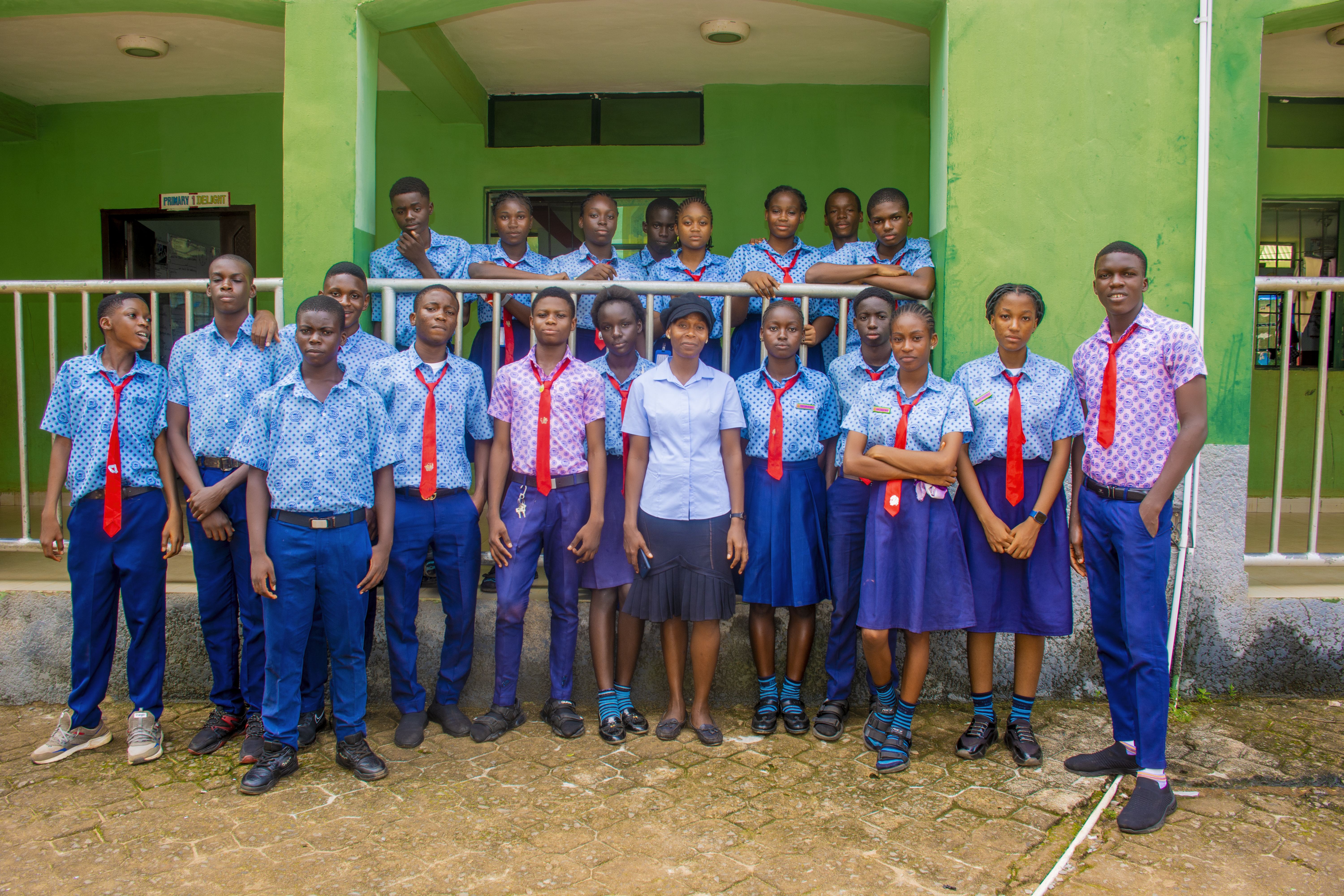 Secondary students group photo